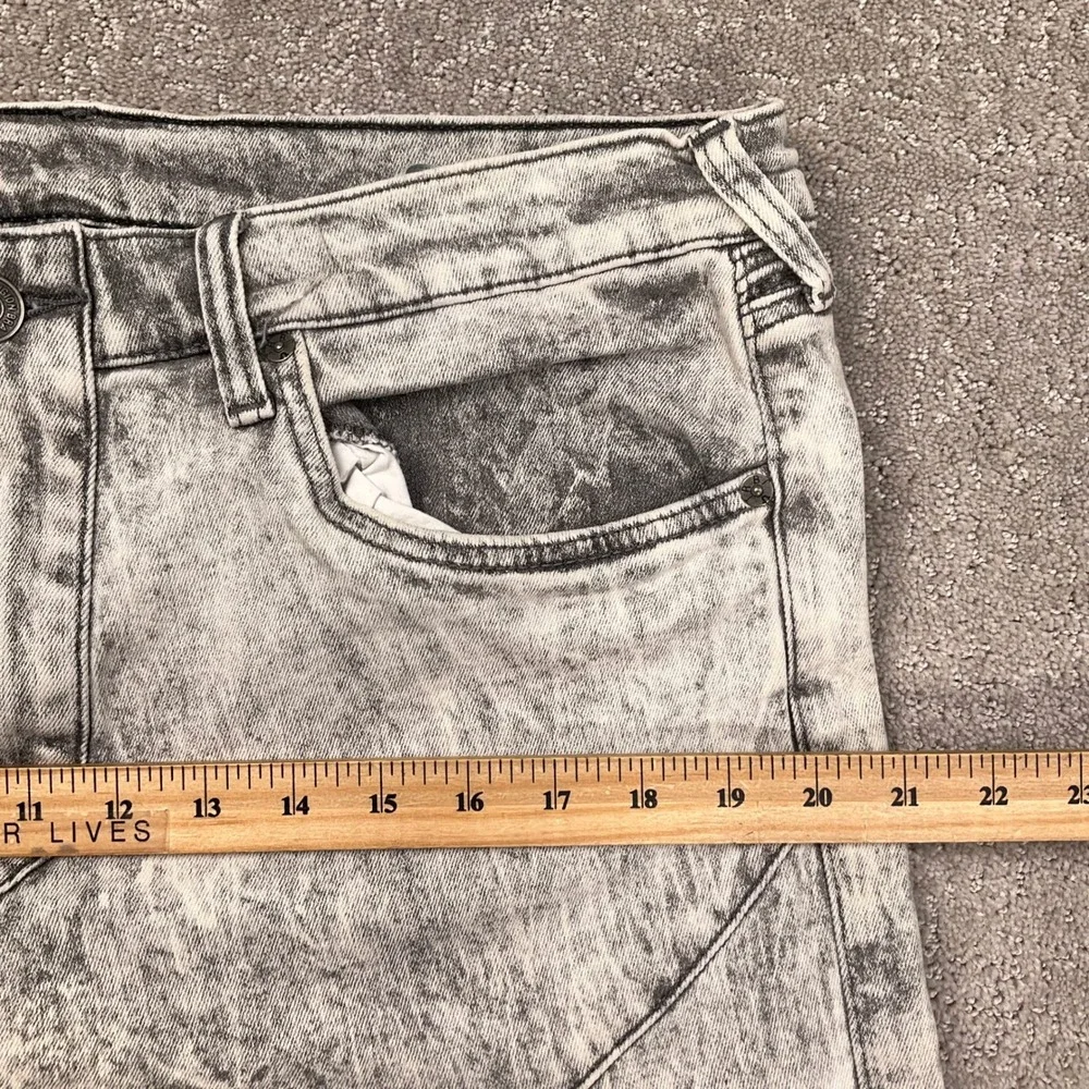 True Religion Rocco Shorts Mens 38 Gray Cargo Acid Moto Denim Streetwear Urban